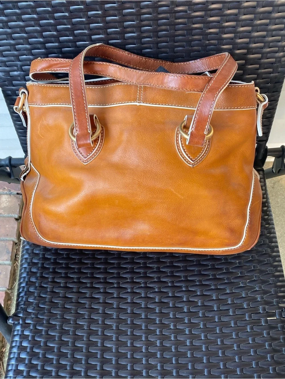 Vintage Dooney&Bourke Florentino Edge Shopper in English Tan
